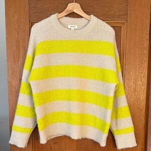 Women's Striped Yellow and Cream Sweater